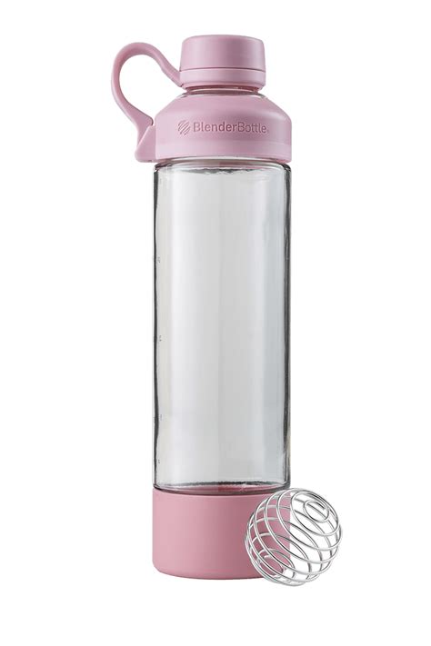 BlenderBottle 20oz Mantra Glass Shaker Bottle Rose Pink - Walmart.com - Walmart.com