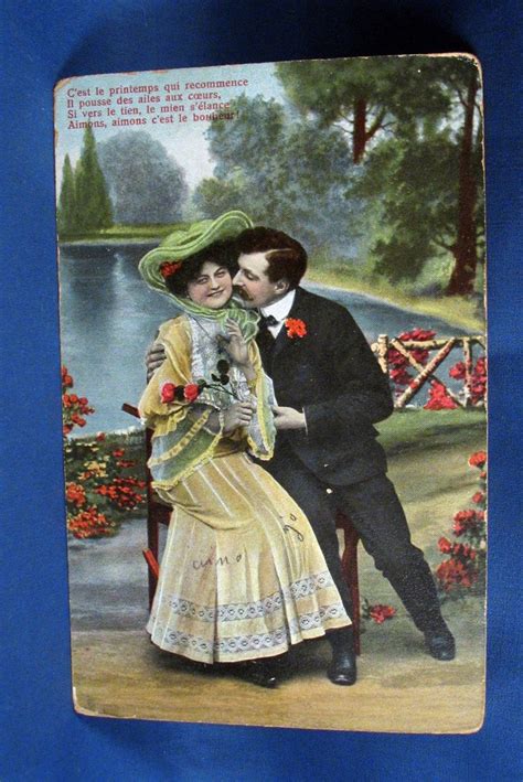 Vintage Valentines Postcards Set of Two 1910 Handcolored - Etsy