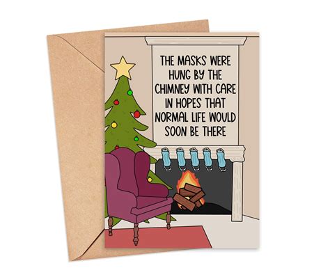 Funny Christmas Card 2021 Social Distancing Christmas Card - Etsy