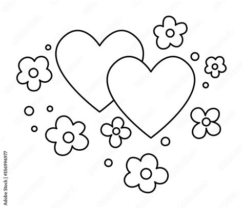 Wedding Hearts Clip Art Black White