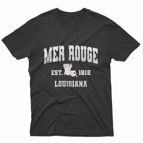 Mer Rouge Louisiana LA Vintage Sports Design Shirt, Mer Rouge Classic ...