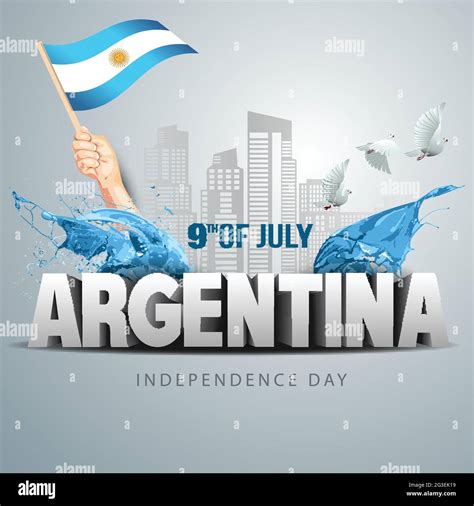 happy independence day Argentina 9th of July. vector illustration of ...