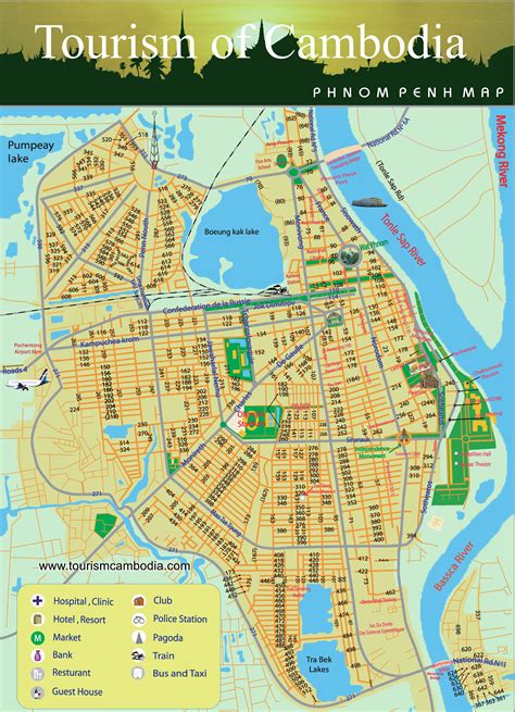 Phnom Penh City Map - Cambodia Travel Maps - Plan Your Trip to Cambodia | Tourism Cambodia