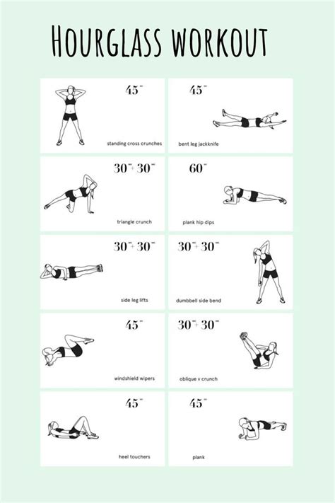 hourglass figure workout plan at home | Hourglass figure workout ...