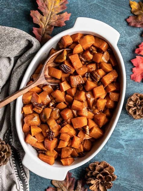 Maple Roasted Sweet Potatoes with Pecans - Budget Bytes