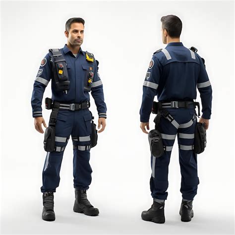 Premium AI Image | 3D of Emt in Ems Uniform Showcasing the Emts ...