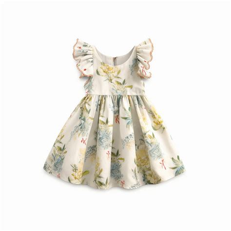 Premium AI Image | a white dress with a floral pattern on the front.