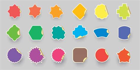 Colorful color Sticker label collection. 2708115 Vector Art at Vecteezy