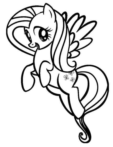 Desenhos de Fluttershy Voadora para Colorir e Imprimir - ColorirOnline.Com