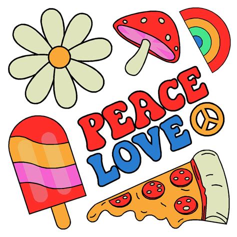 Peace Love Vinyl Sticker Decal Set – Sticker Planet