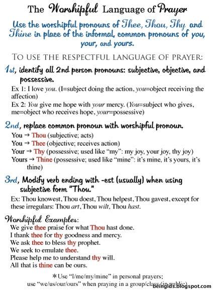 Thee, Thou, Thy, and Thine: Learning the Language of Prayer | We Talk ...