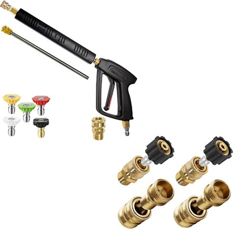 Amazon.com: YAMATIC Pressure Washer Gun with Extension Wand and Pressure Washer Hose & Garden ...