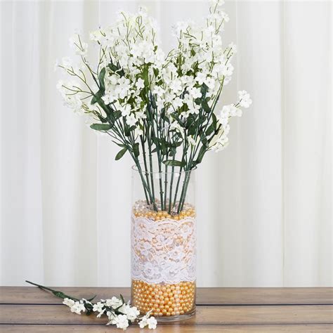 BalsaCircle 12 Bushes Baby Breath Silk Filler Flowers - DIY Home ...