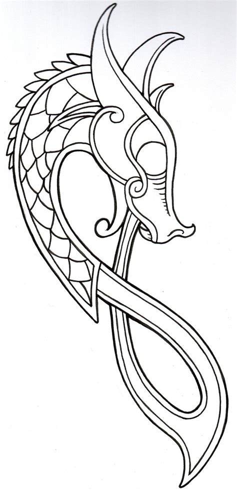 Viking Dragon Outline 2011 by vikingtattoo on DeviantArt