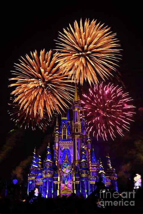 Cinderellas Castle Fireworks Photograph by Erick Schmidt - Fine Art America