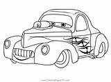 The Cars Coloring Pages Lightning sketch template