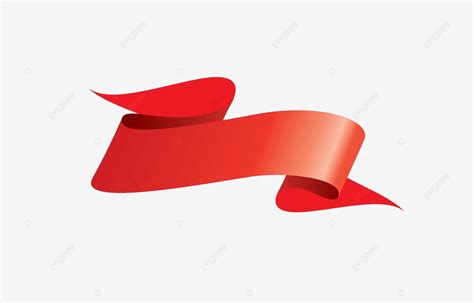 Red Ribbon Banner Vector Hd Images, Vector Red Ribbon Banner Illustration, Isolated, Tape ...