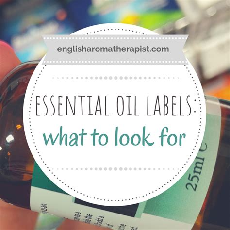 Essential Oil Labels – The English Aromatherapist