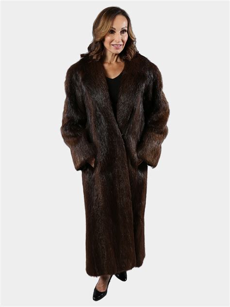 Brown Nutria Fur Coat (Women's Small) - Estate Furs