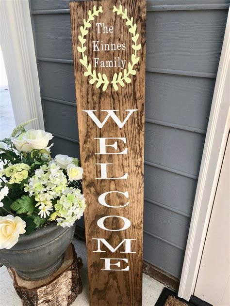 LARGE Front Porch Sign Customized Front Porch Sign WELCOME | Etsy