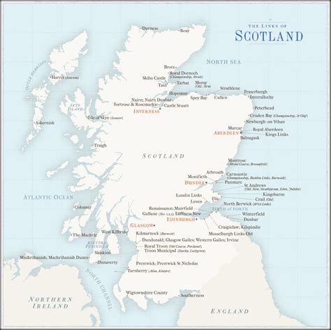 Map Of Scotland Golf Courses Printable