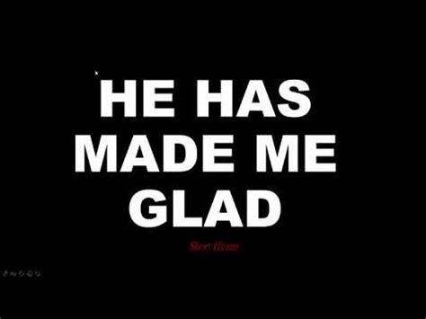 He has made me glad - Instrumental with lyrics - YouTube