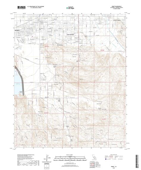 MyTopo Hemet, California USGS Quad Topo Map