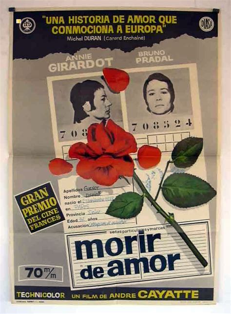 "MORIR DE AMOR" MOVIE POSTER - "MOURIR D'AIMER" MOVIE POSTER