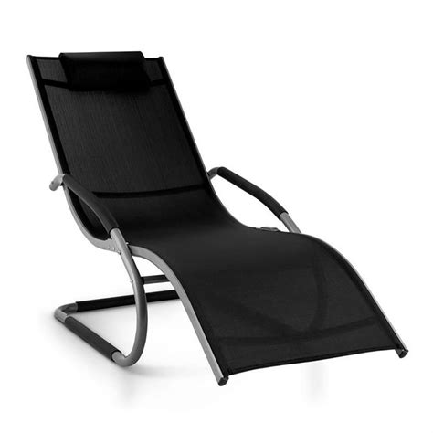 Sunwave Chaise Longue Transat Relax Aluminium Noir - Taille : TU | Chaise longue jardin, Chaise ...