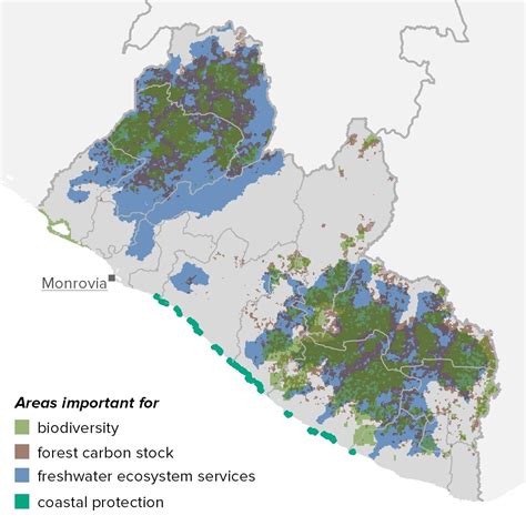 Liberia natural resources map - Map of Liberia natural resources ...