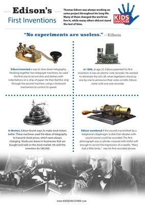 Edison's First Inventions | Kids Discover Online