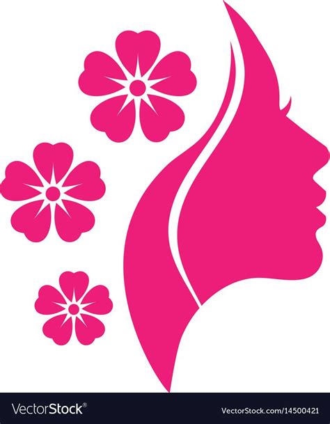 Vector logo for woman salons and shops, a young beautiful woman ...