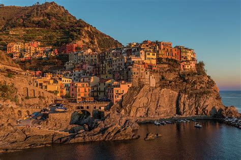 Sunset Light On Manarola Photograph by Lindley Johnson