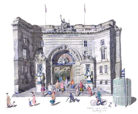 Limited edition print of the entrance of Waterloo Station, London