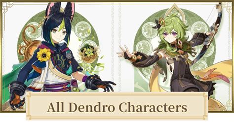 Genshin | All Dendro Character List - Dendro Characters - GameWith