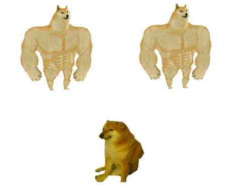 2 buff dog with 1 small dog Blank Template - Imgflip