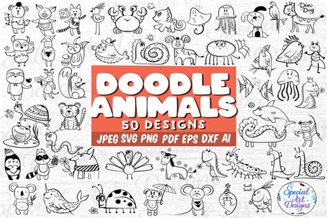 Animal Bundle Svg | Animal hand drawn svg | Animal clipart