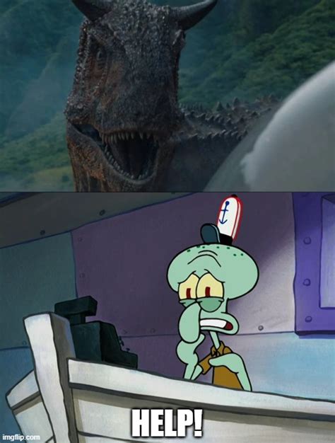 Squidward Dinosaur Meme