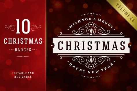 10 Christmas Logos and Badges | Branding & Logo Templates ~ Creative Market