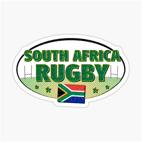 "South African Rugby & South Africa Flag" Sticker for Sale by d247 ...