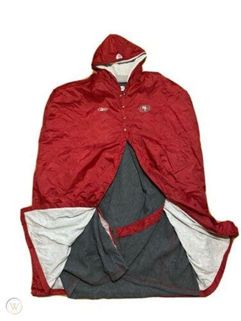 Shop Now San Francisco 49ers Sideline Red Cape Coat