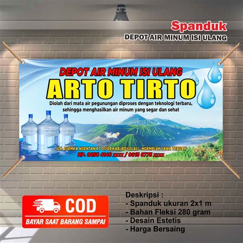 spanduk banner depot air minum isi ulang termurah | Lazada Indonesia