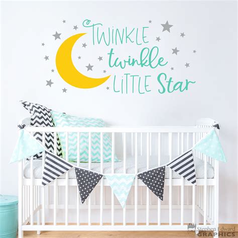 Twinkle Twinkle Little Star Wall Decal Nursery Decor Stars | Etsy in 2020 | Nursery wall decals ...