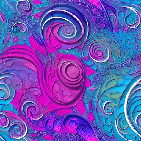 Beautiful Abstract Leaves Swirls and Circles Painting · Creative Fabrica