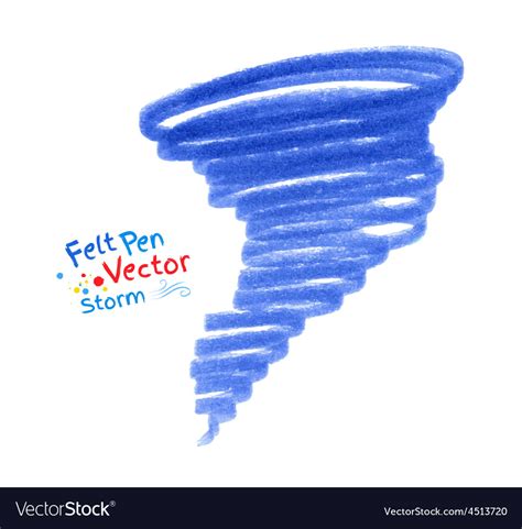 Child drawing of hurricane Royalty Free Vector Image