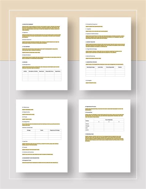 Sample Restaurant Marketing Plan Template in Pages, Word, Google Docs - Download | Template.net