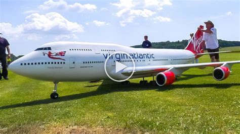 Biggest RC Model Boeing 747-400 Virgin Atlantic turbine powered ...