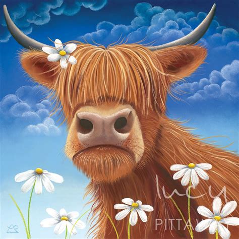 Daisy - Cow Art (Print) | Highland cow art, Cow art, Cow art print