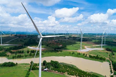 Wind Turbine from Aerial View. Stock Photo - Image of building, ecology: 93013196