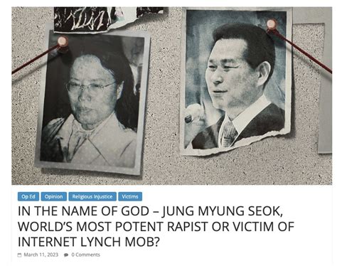 Where Is Jung Myeong Seok? The Convicted Rapist At The Head Of The JMS Church Cult - Koreaboo